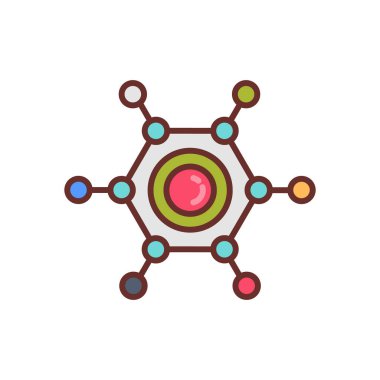 Vektör olarak moleküler mühendislik ikonu. Logotype