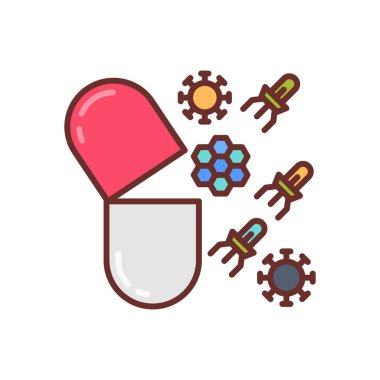 Vektör olarak Nano Uyuşturucu simgesi. Logotype