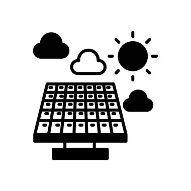 Vektör olarak Güneş Paneli simgesi. Logotype