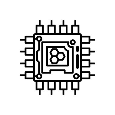 Vektör olarak Nano Bilgisayar simgesi. Logotype