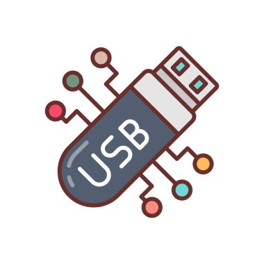 Vektör olarak USB simgesi. Logotype