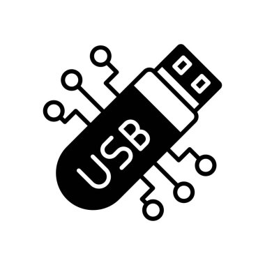 Vektör olarak USB simgesi. Logotype