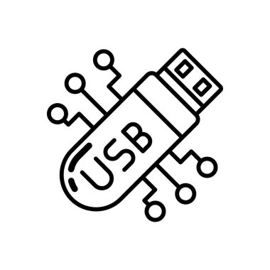 Vektör olarak USB simgesi. Logotype