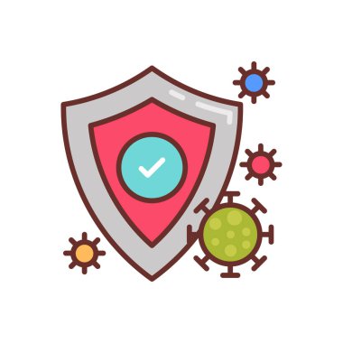 Nano Savunma Sistemi simgesi vektörde. Logotype