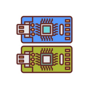 Nano direnişçiler vektör simgesi. Logotype