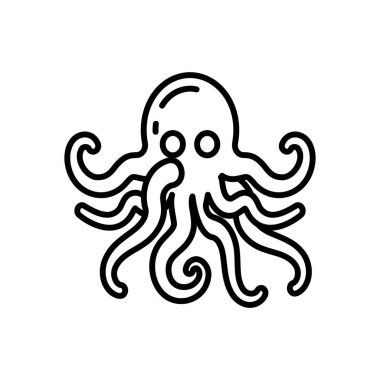 Vektör olarak ahtapot simgesi. Logotype