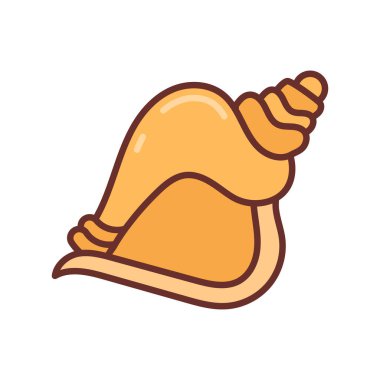 Kabuk simgesi vektörde. Logotype