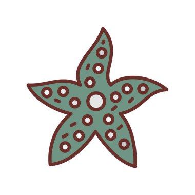 Vektör içinde yıldız balığı simgesi. Logotype