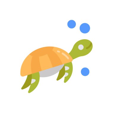 Deniz Kaplumbağası simgesi vektörde. Logotype