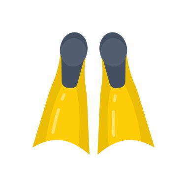 Vektör olarak yüzgeçler simgesi. Logotype