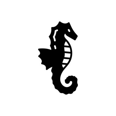 Deniz atı simgesi vektörde. Logotype