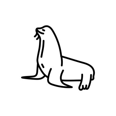 Vektör olarak Deniz Aslanı simgesi. Logotype