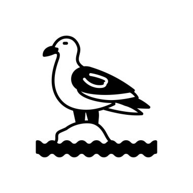 Vektör olarak Sea Gull simgesi. Logotype