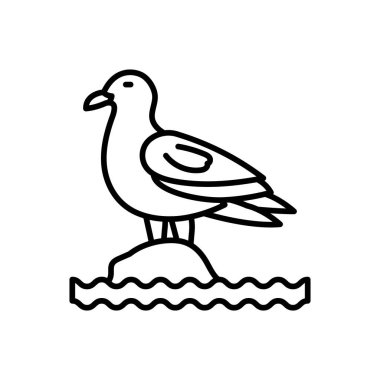 Vektör olarak Sea Gull simgesi. Logotype