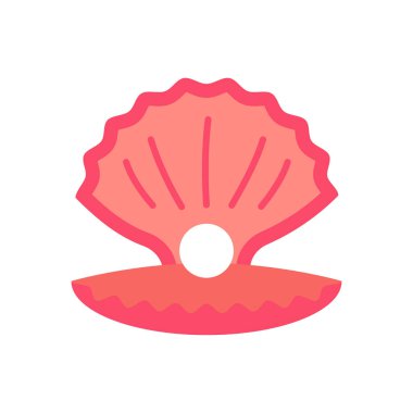 Vektör olarak Pearl Shell simgesi. Logotype