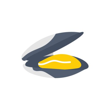 Vektör olarak midye simgesi. Logotype