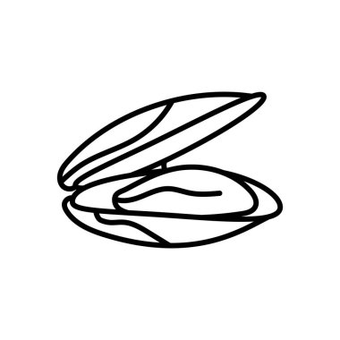 Vektör olarak midye simgesi. Logotype