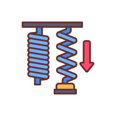 Vektör olarak Elastik Güç simgesi. Logotype