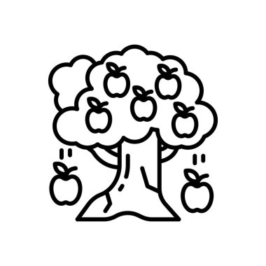 Yer çekimi simgesi vektörde. Logotype