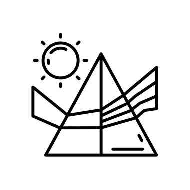 Vektör olarak dağılım simgesi. Logotype