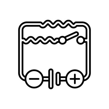 Elektrik devresi simgesi vektörde. Logotype