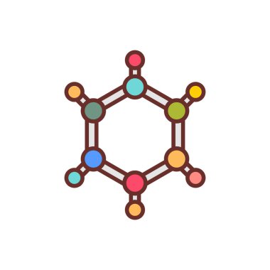 Vektör olarak molekül simgesi. Logotype