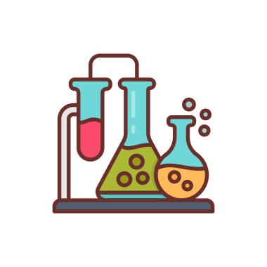 Vektör olarak Kimyasal Fizik simgesi. Logotype