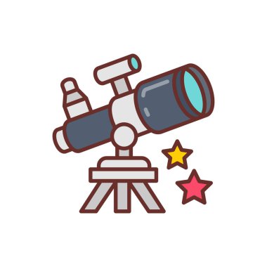 Astrofizik ikonu vektör olarak. Logotype