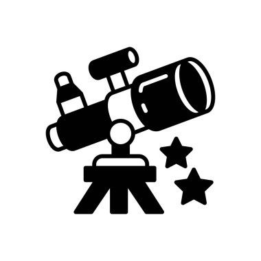 Astrofizik ikonu vektör olarak. Logotype