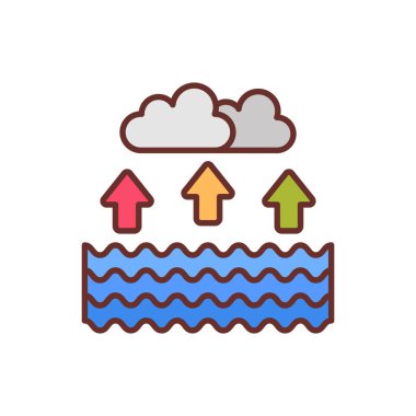 Vektör içinde buharlaşma simgesi. Logotype