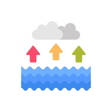 Vektör içinde buharlaşma simgesi. Logotype