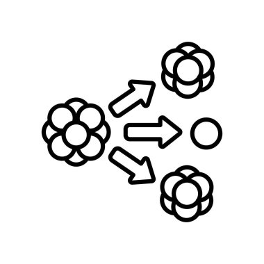 Nuclear Fission icon in vector. Logotype clipart