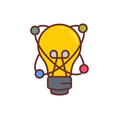 Vektör olarak moleküler fizik simgesi. Logotype