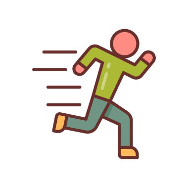 Hareket simgesi vektörde. Logotype