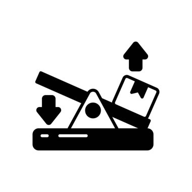 Kaldıraç simgesi vektörde. Logotype