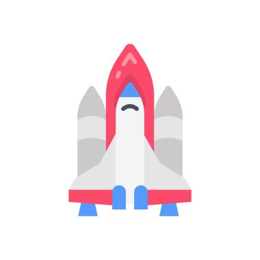 Uzay gemisi simgesi vektörde. Logotype