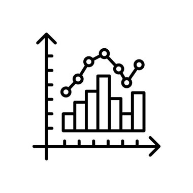 Vektör olarak Histogram simgesi. Logotype
