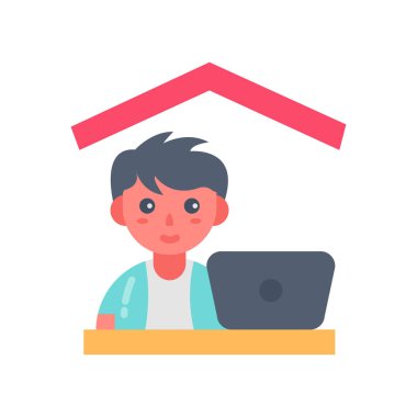 Vektör olarak Evde Simge Çalıştır. Logotype