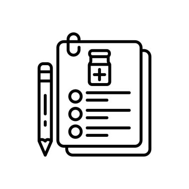 Tıbbi kayıt simgesi vektörde. Logotype