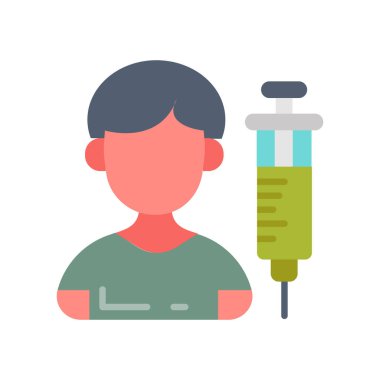 Aşı ikonu vektörde. Logotype