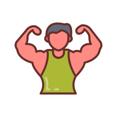 Vektör olarak Fiziksel Sağlık ikonu. Logotype