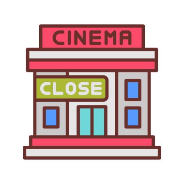 Sinema vektör olarak simgeyi kapattı. Logotype