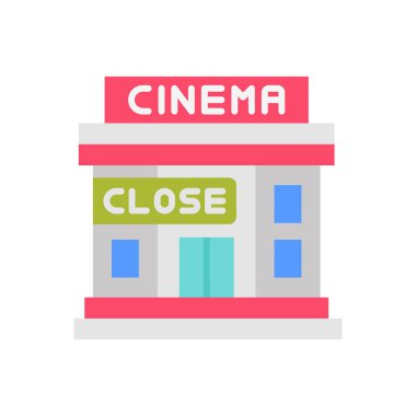 Sinema vektör olarak simgeyi kapattı. Logotype