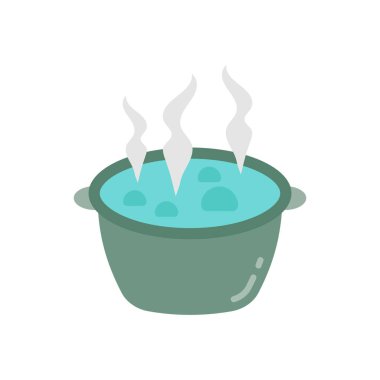 Vektör olarak kaynayan su simgesi. Logotype