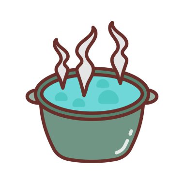 Vektör olarak kaynayan su simgesi. Logotype