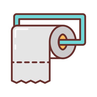 Vektör olarak tuvalet kağıdı simgesi. Logotype