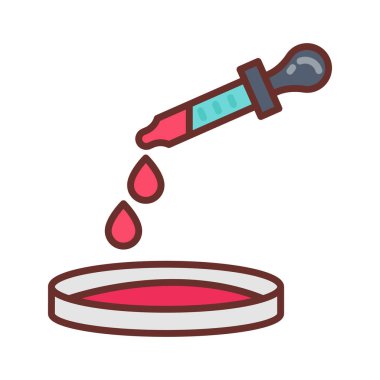 Vektör olarak kan testi simgesi. Logotype