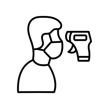 Vektör sıcaklığı simgesi kontrol ediliyor. Logotype