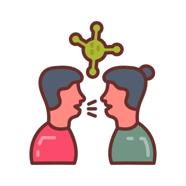 Vektör olarak temas simgesinden kaçının. Logotype