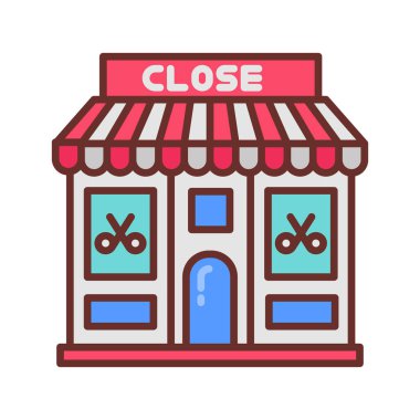 Vektör olarak saç salonu simgesi. Logotype